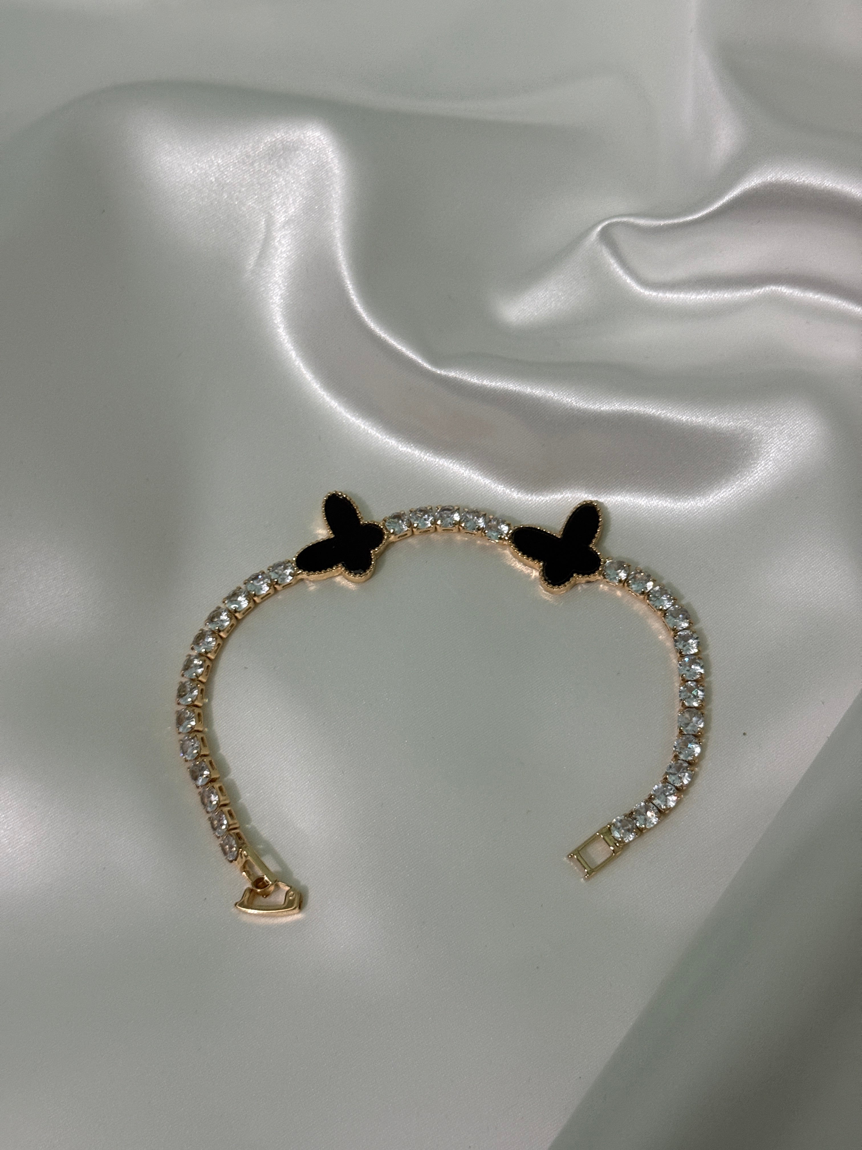 Midnight Butterfly Tennis Bracelet