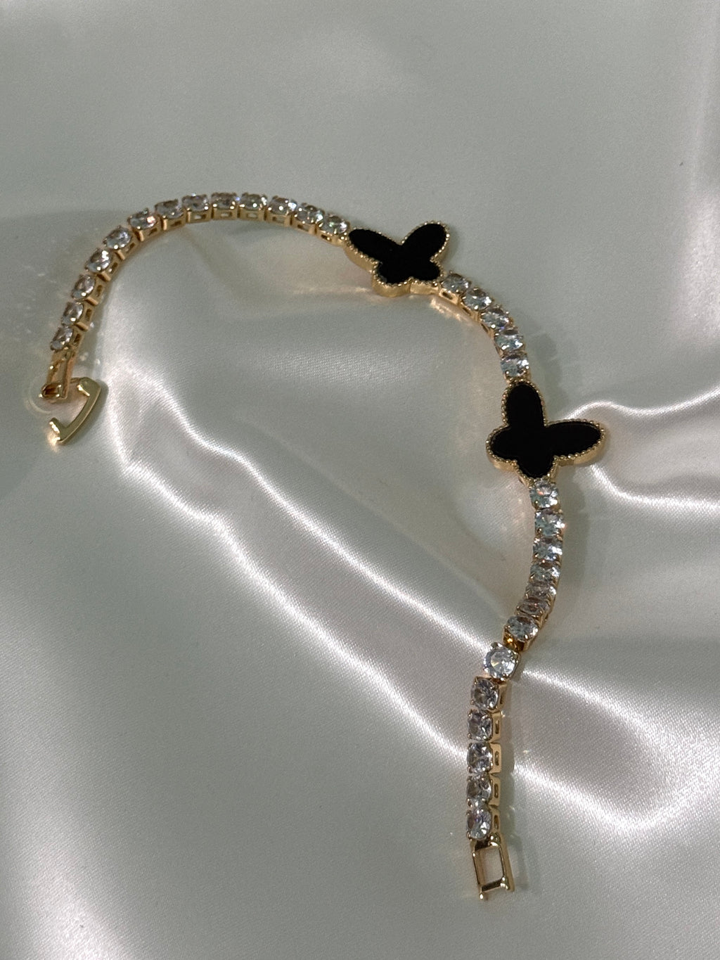 Midnight Butterfly Tennis Bracelet