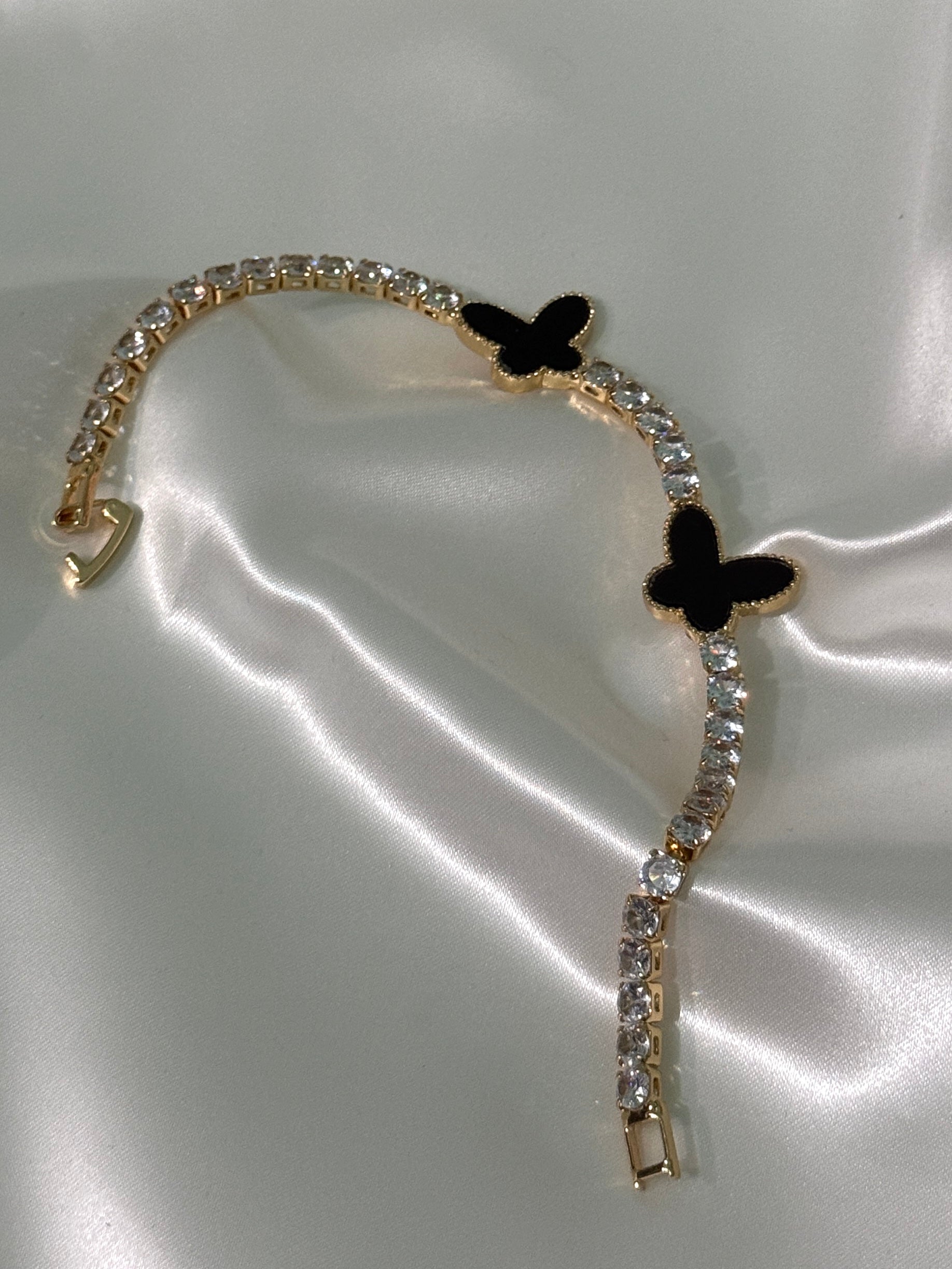 Midnight Butterfly Tennis Bracelet