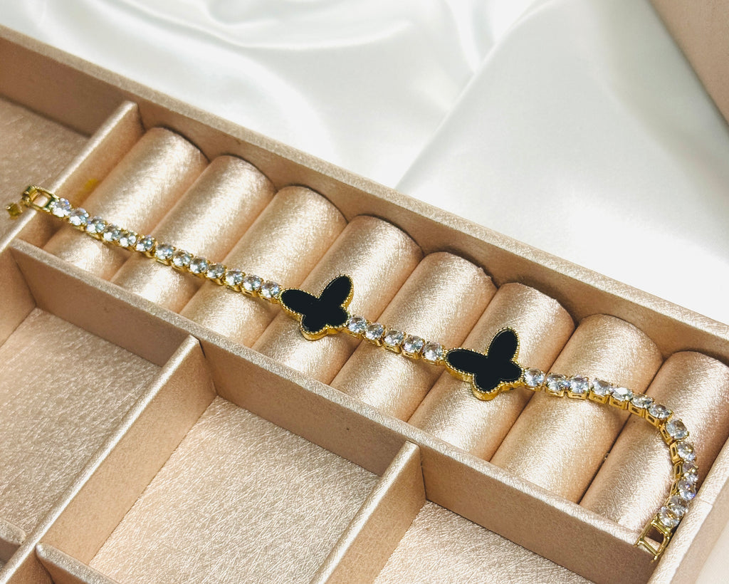 Midnight Butterfly Tennis Bracelet