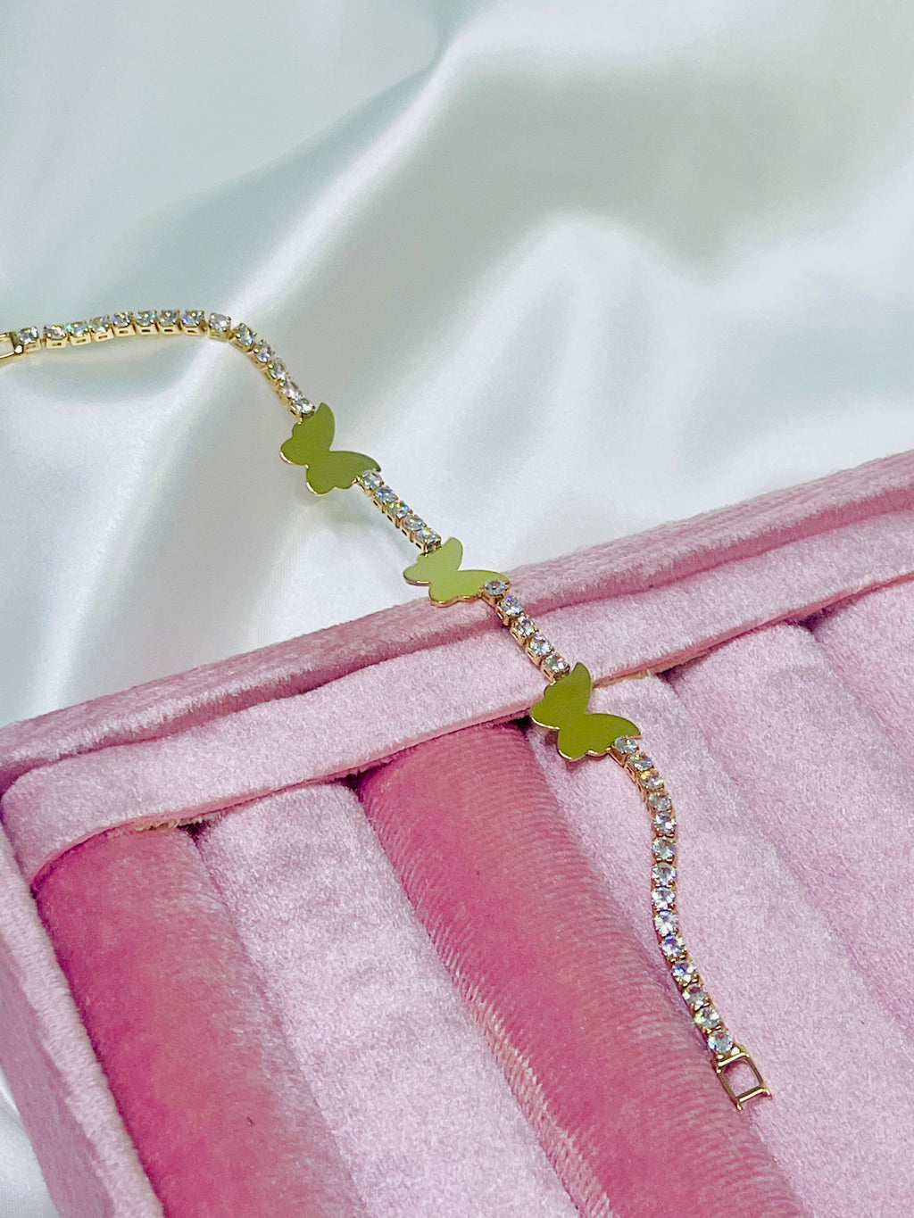 Golden Butterfly Tennis Bracelet