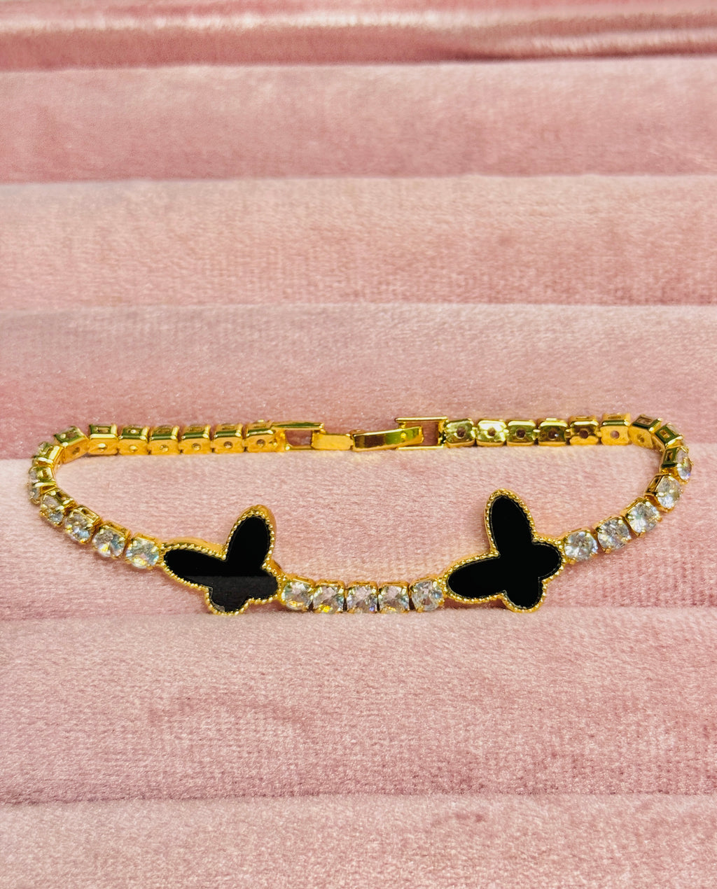 Midnight Butterfly Tennis Bracelet
