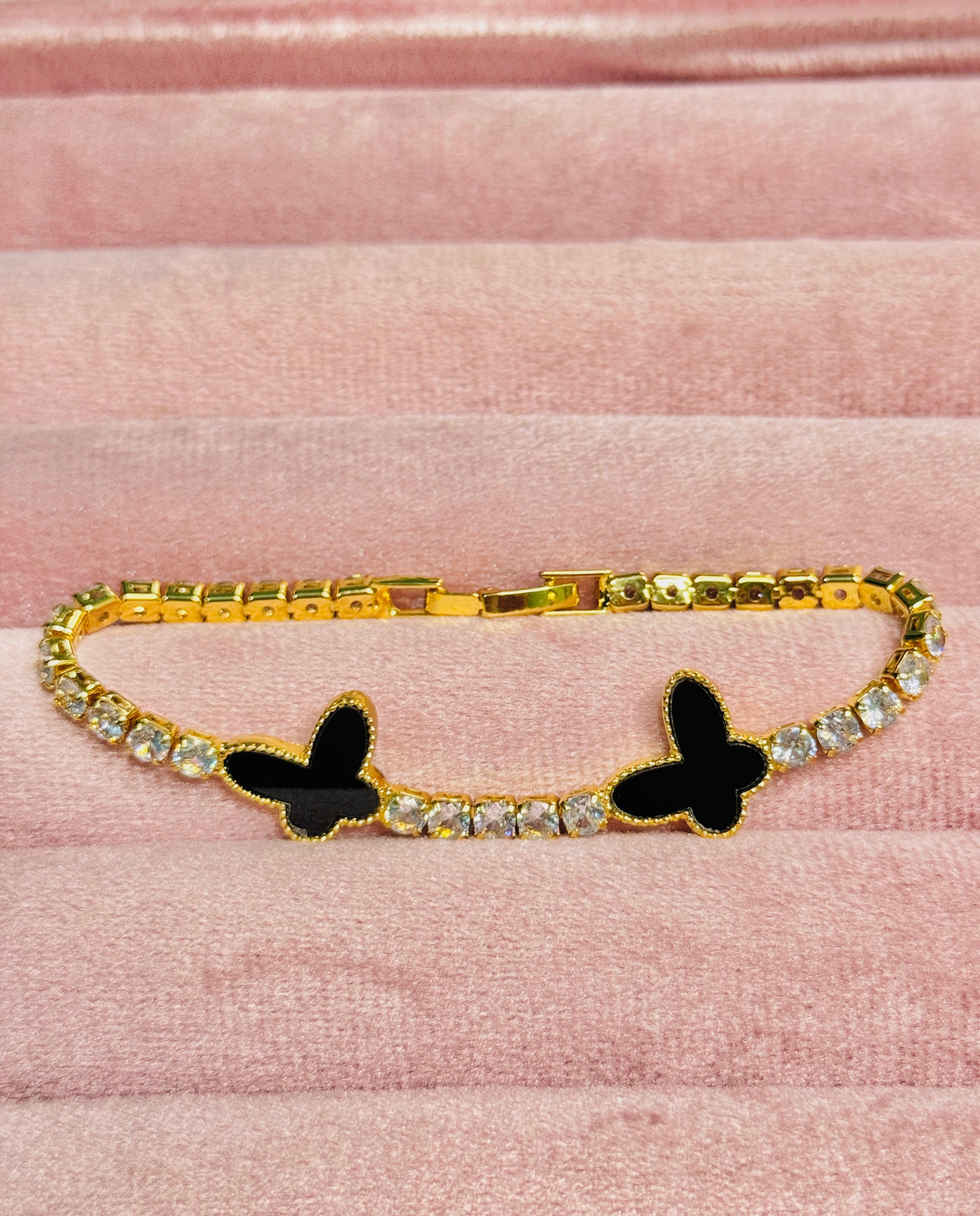 Midnight Butterfly Tennis Bracelet